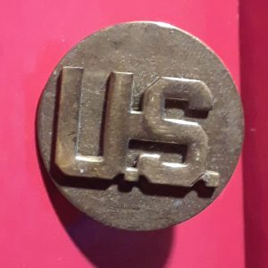 WW2 US Army Collar Brass Vintage Collectible