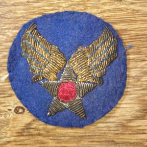 Original WW2 USAAF SHOULDER PATCH, WITH GOLD BULLION THREAD Extremely Rare.