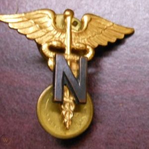 WW2 US Army Nurse Collar Insignia Badge