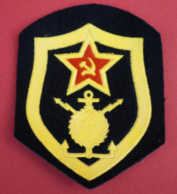 Construction battalion Iron-on / Velcro rubber patch Embroidered Soviet Union chevron