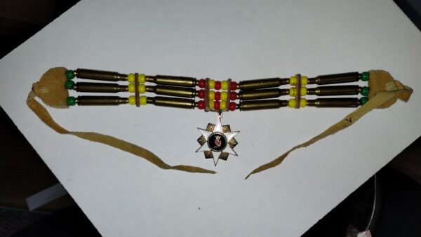 Mens Native American Indian Necklace Vietnam Themed Handmade By Joe Whitehawk - Image 2