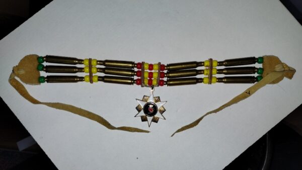 Mens Native American Indian Necklace Vietnam Themed Handmade By Joe Whitehawk