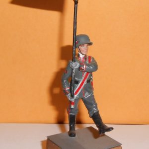 Lead Statue of WW2 German Wehrmacht Band infantry standard-bearer Red Flag