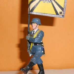 Lead Statue of WW2 German luftwaffe Band soldier standard-bearer