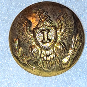 1870's US Army Indian Wars era Infantry Brass Uniform Coat Button