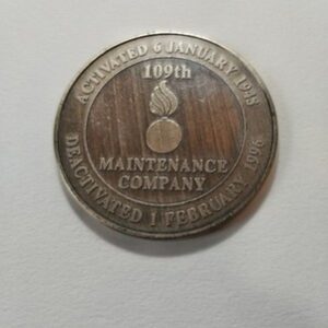 Challenge Coin For The 109th Light Maintenance Company Minnesota. Unique Piece