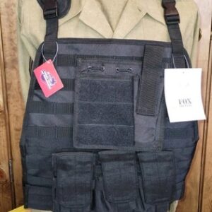 New Fox Outdoor Black MOLLE Plate Carrier Tactical Vest Size 2XL to 3XL