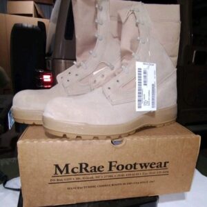 New US Military McRae Footwear Hot Weather Combat Boots Desert Tan 13.5 Reg NIB