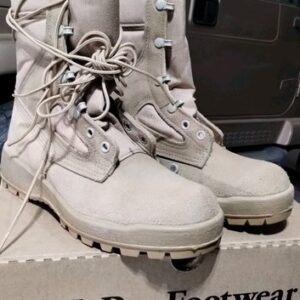 New US Military McRae Footwear Hot Weather Combat Boots Desert Tan 4 Wide NIB