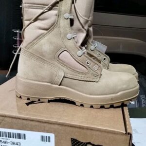 New US Military McRae Footwear Hot Weather Combat Boots Desert Tan 4.5 Reg NIB