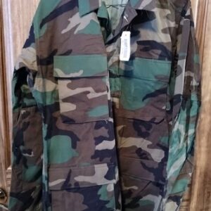 New W/Tags BDU Shirt/Coat Small Long Cold Weather Heavy Weight Woodland Camo