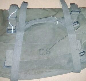Original US Military Issue M-1945 Cargo Field Pack OD Green Canvas Dated 1951