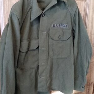 US Wool Field Shirt OG 108 Cold Weather Small USGI Military 1953 Korean Era Used