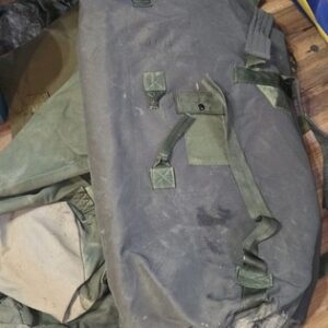 Vintage Military Duffle Bag US Canvas Drab Army Green Distressed USGI assorted