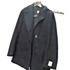 Vintage US Navy Womens Pea Coat Wool Thick Heavy Size 18 Short