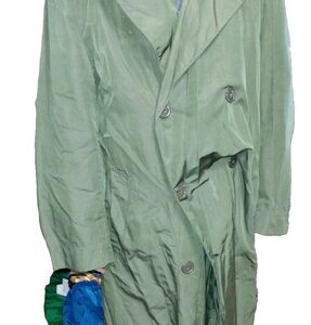 Vintage Vietnam Us Army Trench Coat size 38 Long With Liner #15