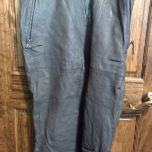 Vintage West German Military Leather Pants Gray mFG by Modeka GmbH 1988